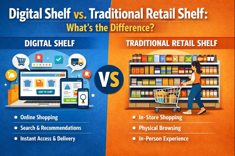 Digital Shelf vs. Traditional Retail Shelf: What’s the Difference?