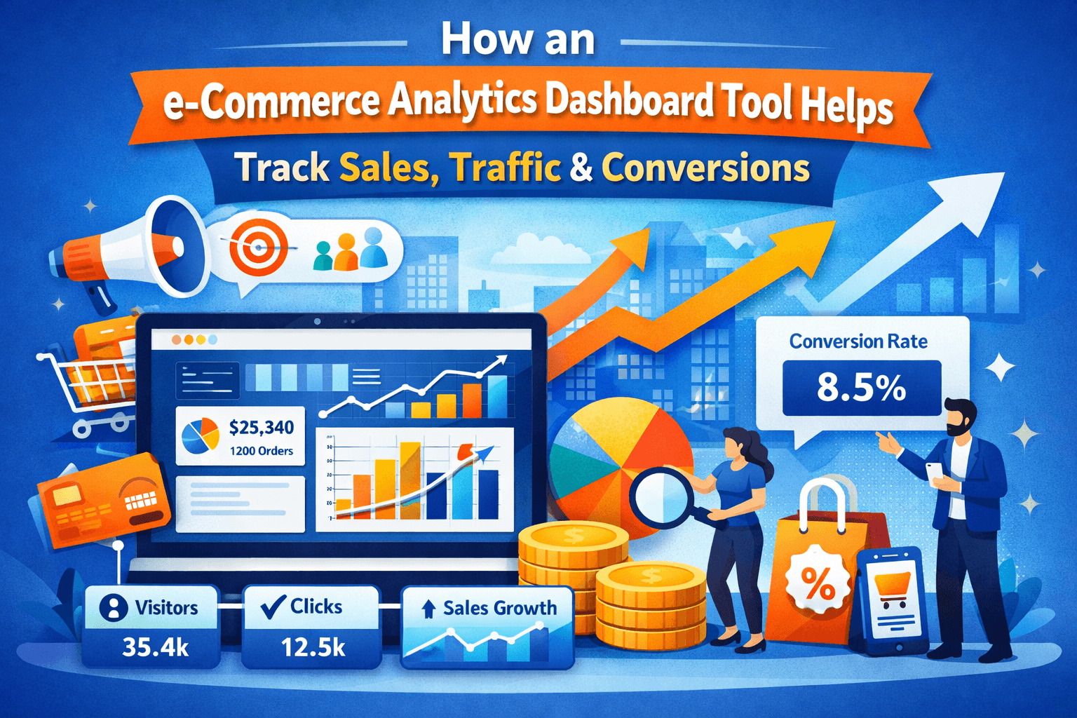 How an e-Commerce Analytics Dashboard Tool Helps Track Sales, Traffic & Conversions